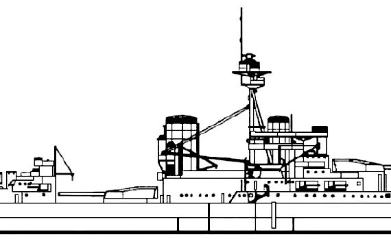 Combat ship HMS Thunderer 1917 [Battleship] - drawings, dimensions, pictures